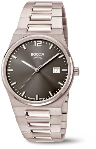 Boccia Herren Analog Uhr mit Titanium Armband 3661-02 von Boccia