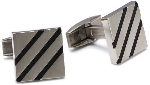 Boccia Manschettenknopf Titan (Pr) Kaltemail 3 Linien 0602-07 von Boccia