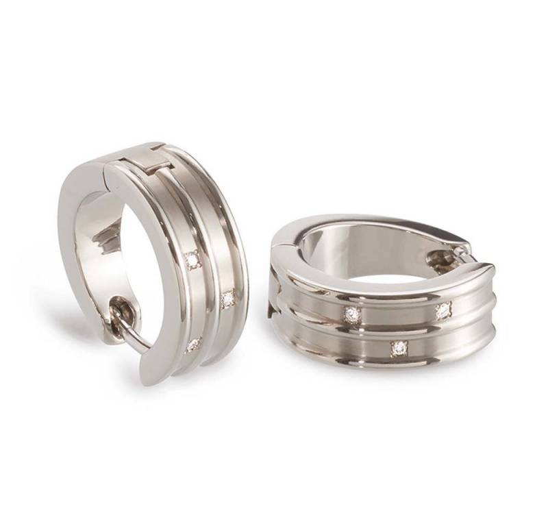 Boccia Paar Creolen Boccia Creolen 05047-02 Titan mit Diamanten (kein Set, 2-tlg., inkl. edelm Schmucketui) von Boccia