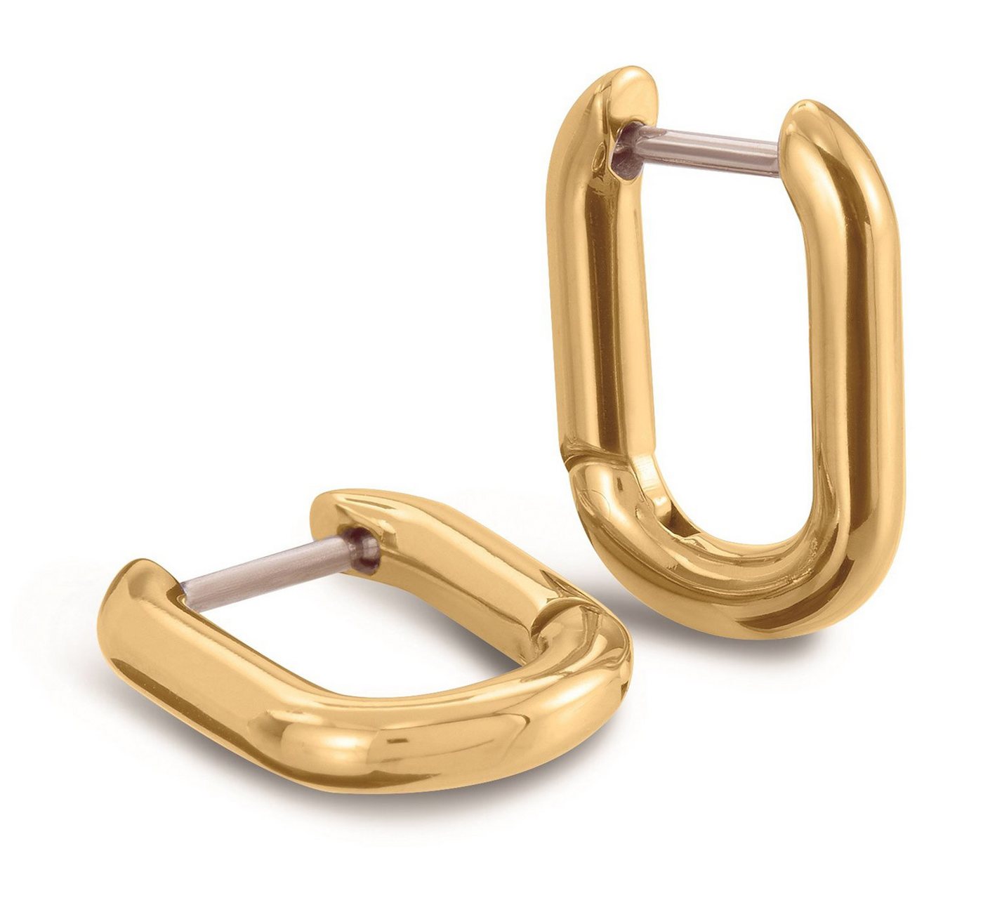 Boccia Paar Creolen Damen-Titan Goldfarben von Boccia