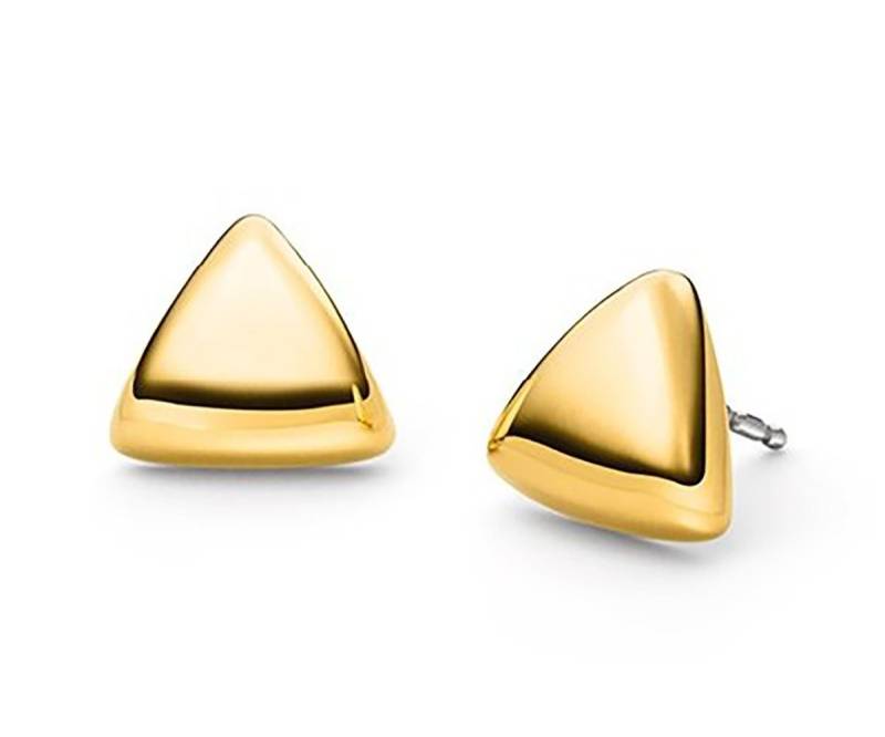 Boccia Paar Ohrstecker Titan Goldfarben von Boccia