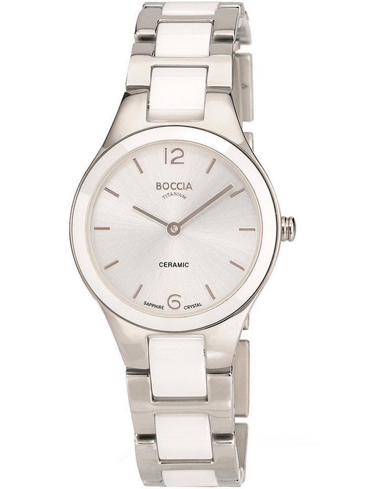 Boccia Quarzuhr Boccia 3306-01 Damenuhr Ceramic Titanium 29mm 5ATM von Boccia