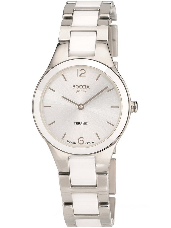 Boccia Quarzuhr Boccia 3306-01 Damenuhr Ceramic Titanium 29mm 5ATM von Boccia