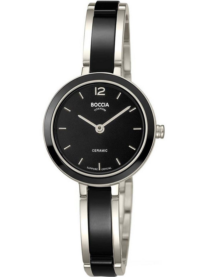 Boccia Quarzuhr Boccia 3333-02 Damenuhr Ceramic Titanium 29mm 5ATM von Boccia