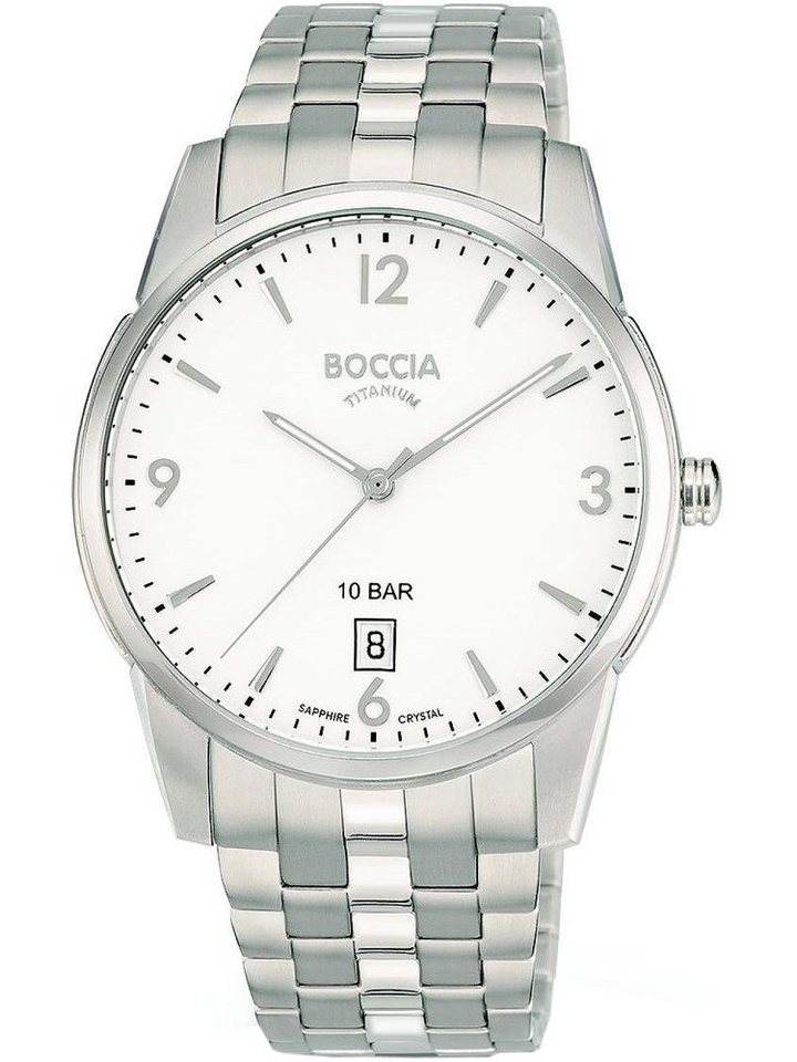 Boccia Quarzuhr Boccia 3632-01 Herrenuhr Titanium 40mm 10ATM von Boccia