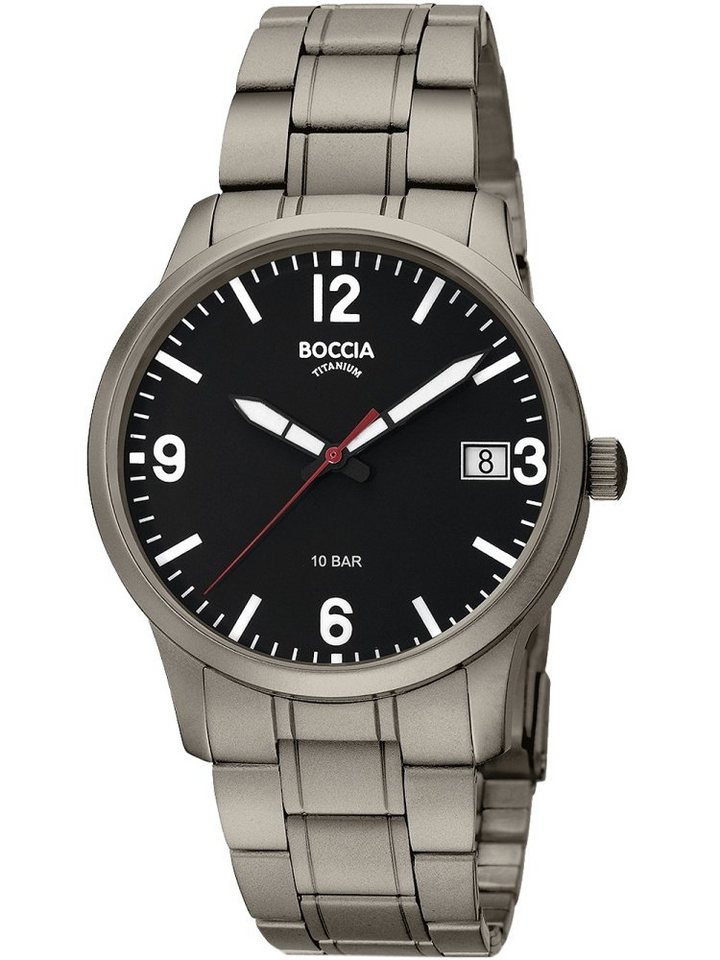 Boccia Quarzuhr Boccia 3650-03 Herrenuhr Titanium 40mm 10ATM von Boccia