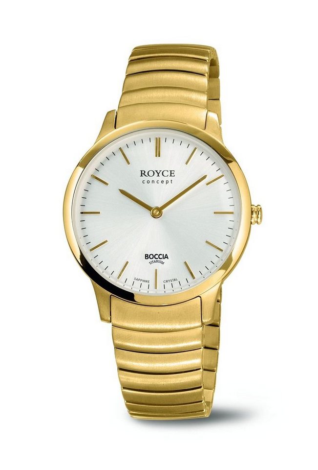 Boccia Quarzuhr Boccia Damen Uhr 3321-02 Royce Concept Titan vergoldet, (1-tlg) von Boccia