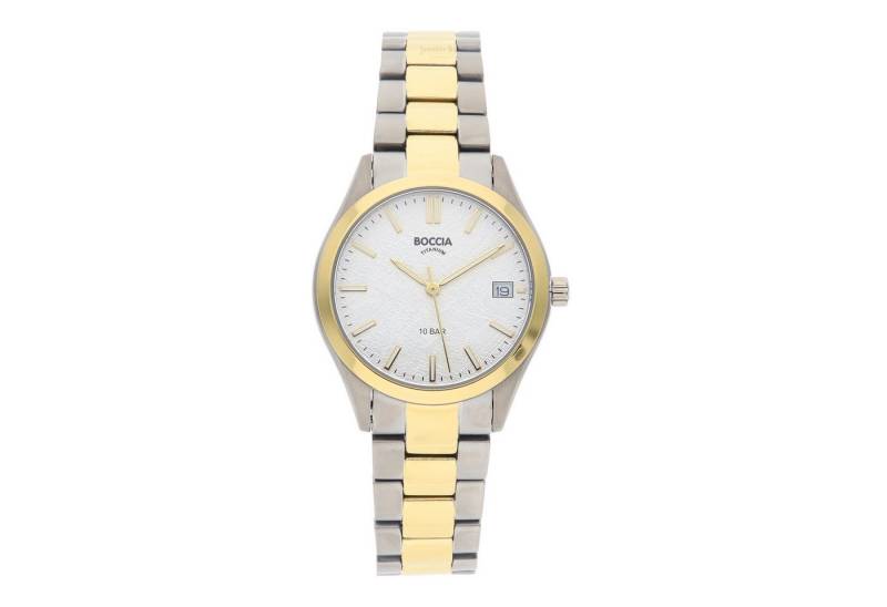 Boccia Quarzuhr Boccia Damenuhr 3374-02 Reintitan, Gold plattiert, Saphirglas, (1-tlg) von Boccia