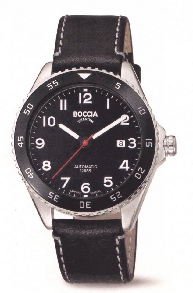 Boccia Quarzuhr Boccia Herrenuhr Automatic 3653-04 von Boccia