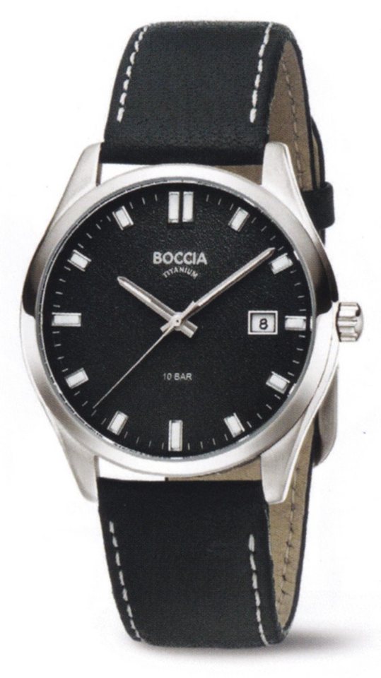 Boccia Quarzuhr Boccia Titan Herren Uhr 3669-02 von Boccia