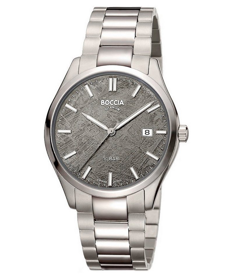 Boccia Quarzuhr für Titan/Dunkelgrau von Boccia