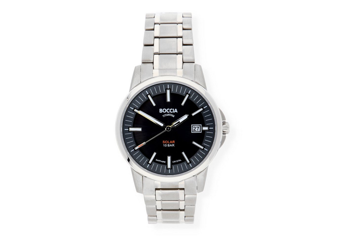 Boccia Solaruhr Boccia Herren Uhr 3643-04 Solar Titan mit Datumsanzeige, (1-tlg) von Boccia