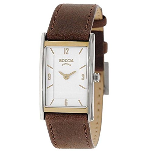 Boccia Damen Analog Quarz Uhr mit Leder Armband 3212-06 von Boccia