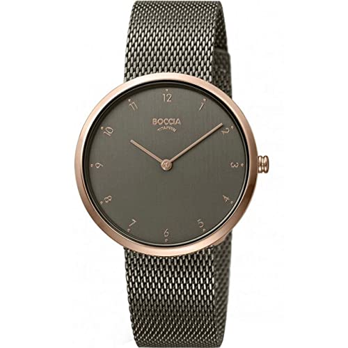 Boccia Damen Analog Quarz Uhr mit Edelstahl Armband 3309-10 von Boccia