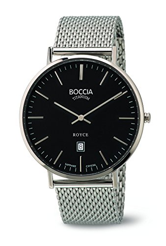 Boccia Herren-Armbanduhr Analog Quarz Edelstahl 3589-07 von Boccia