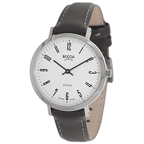 Boccia Damen Analog Quarz Uhr mit Leder Armband 3246-03 von Boccia