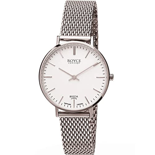 Boccia Damen Analog Quarz Uhr mit Edelstahl Armband 3246-06 von Boccia