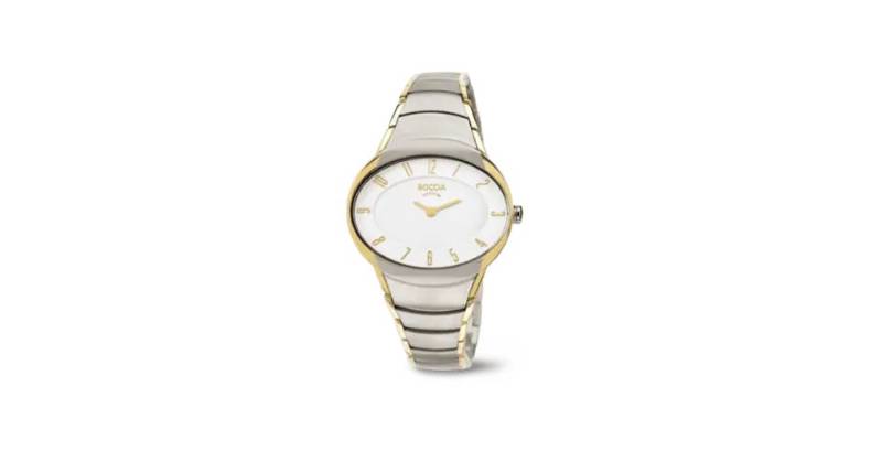 Boccia Titanuhr BOCCIA Damenuhr Reintitan bicolor von Boccia