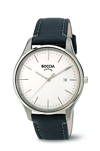 Boccia Herren-Armbanduhr Analog Quarz Leder 3587-01 von Boccia