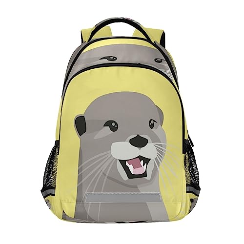 Boccsty Benutzerdefinierte Otter Kinder Rucksack für Jungen Mädchen Rucksäcke Vorschule Kleinkind BookBags Kindergarten Elemetary Schultaschen, mehrfarbig, Einheitsgröße von Boccsty