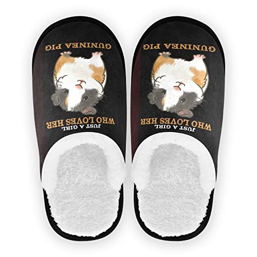 Boccsty Weiße Meerschweinchen-Spa-Hausschuhe, Memory-Schaum, Hausschuhe, für drinnen und draußen, rutschfest, Größe M, für Damen und Herren, multi, 41.5/44.5 EU von Boccsty