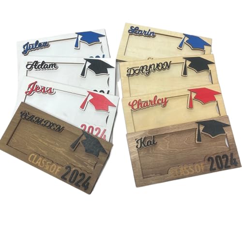 Personalisierter Geldhalter zum Schulabschluss, DIY Geldumschlag, 2025 Abschlussgeschenke, Namens-Spardose (19 x 9 cm, 1 Stück) von Bocheng