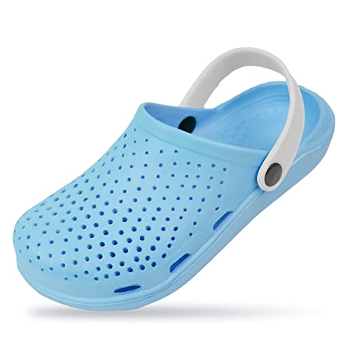 Bock op Kölle Sprint Sport Damen Clogs Gartenschuhe Pantoletten atmungsaktiv (Blau, eu_Footwear_Size_System, Adult, Numeric, medium, Numeric_41) von Bock op Kölle