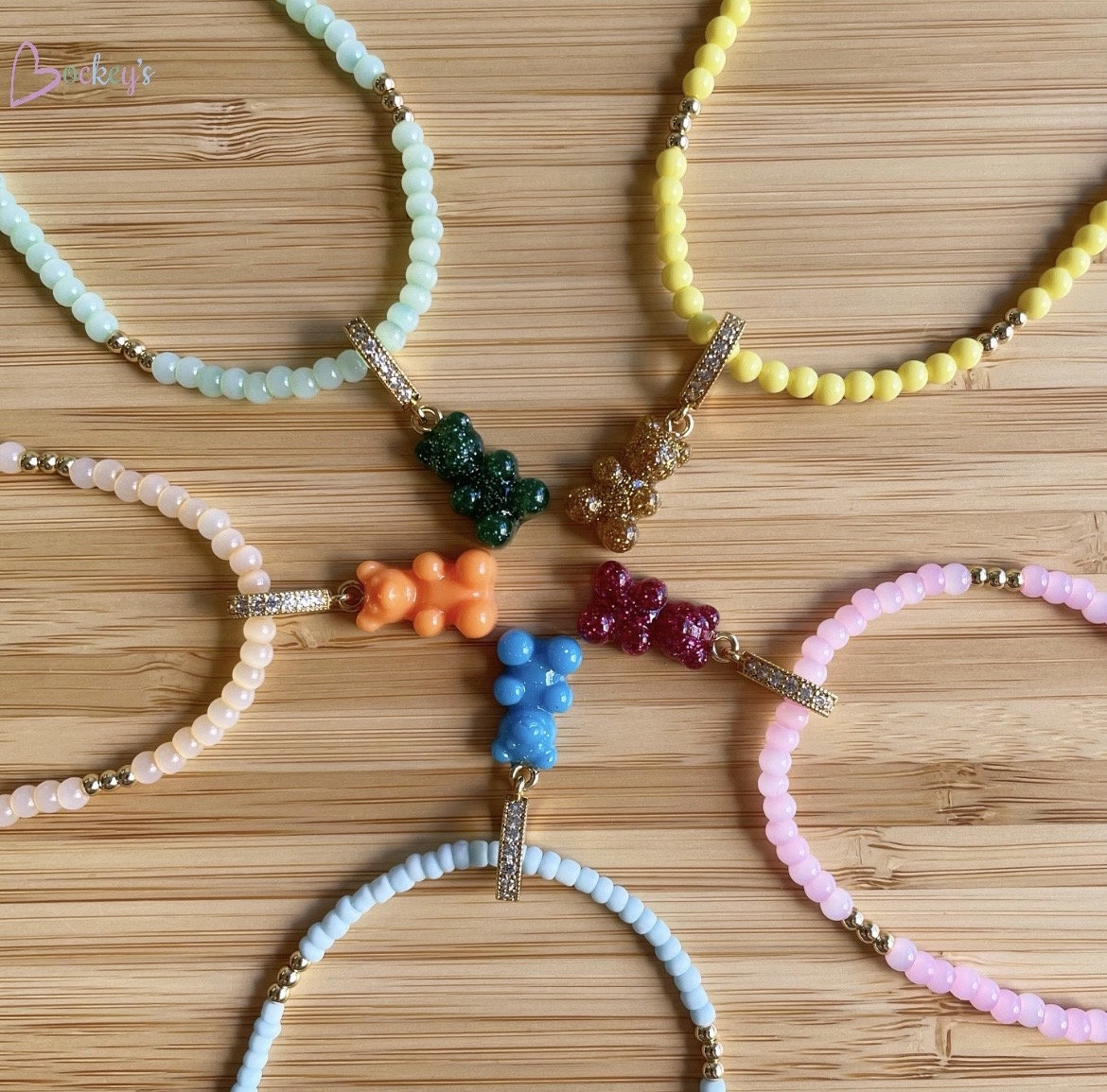 Gummibärchen Anhänger Halskette Perlenkette Vergoldeter Schmuck Geschenk Für Sie Mama Mix & Match Muttertag Geburtstag von BockeysShop
