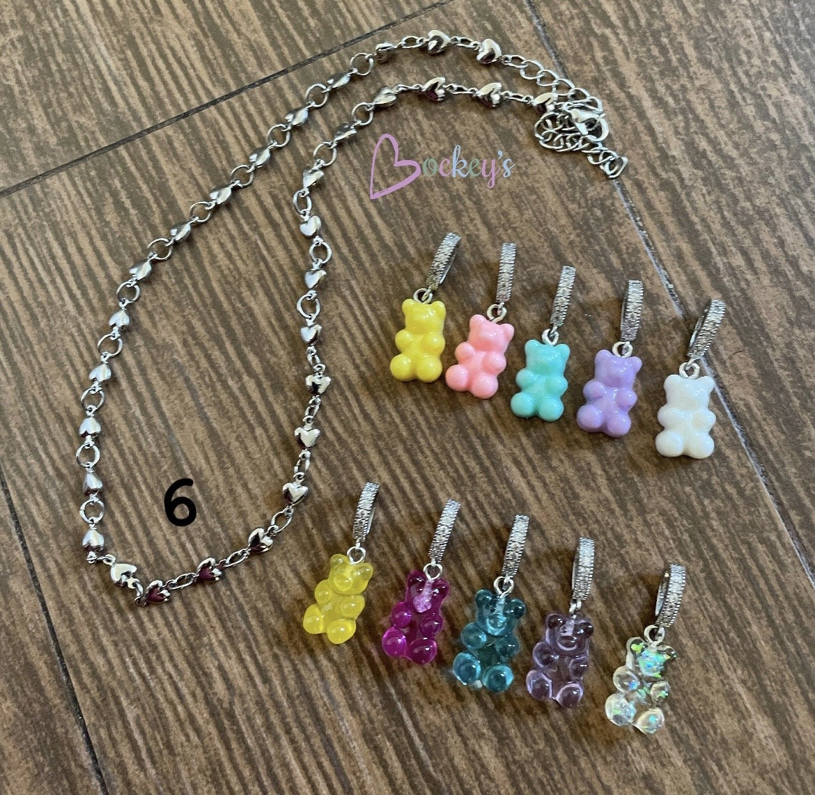 Gummibärchen Halskette Mit Bärchen Anhänger Perlenkette Schmuck Geschenk Für Sie Mix & Match Muttertag Geburtstagsgeschenk von BockeysShop