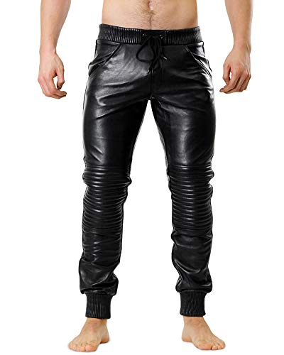 Bockle® Joggers Jogging Lederhose Lammleder Leder Jogginghose Herren, Size: L von Bockle