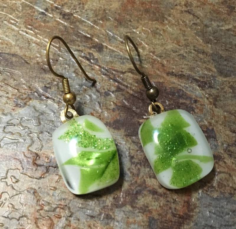 Glitzer Grüne Ohrringe von BocksBox