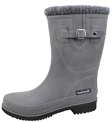 Bockstiegel Damen Gummistiefel Helena Warmfutter halbhoch, Farbe: Grau/Schwarz, Größe: 37 von Bockstiegel