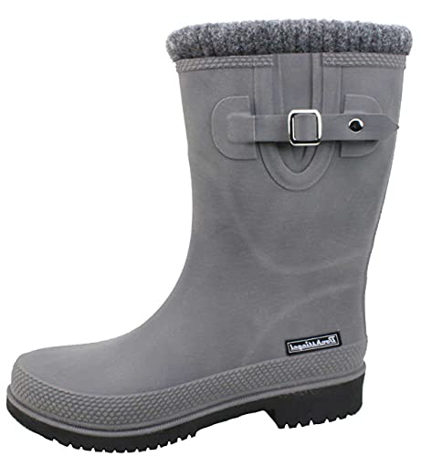 Bockstiegel Damen Gummistiefel Helena Warmfutter halbhoch, Farbe: Grau/Schwarz, Größe: 39 von Bockstiegel