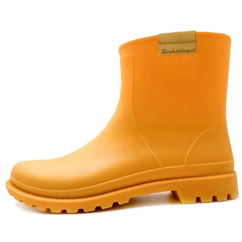 Bockstiegel Damen Gummistiefel Ricarda - Veganer Bio-Kurz-Stiefel Regenstiefel in Gelb Größe 42 von Bockstiegel