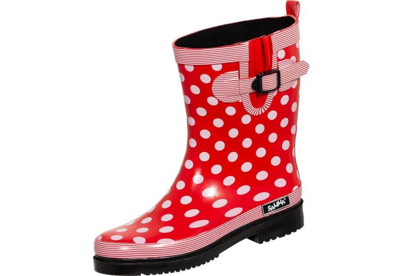 Bockstiegel Damen Regenstiefel Dorin-K rot/bunt-kombi Gummistiefel von Bockstiegel