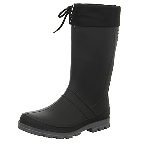 Bockstiegel Gummistiefel in Übergrößen Schwarz/Dunkelgrau Axel-M 10006_15 große Damenschuhe/Herrenschuhe, Größe:37 von Bockstiegel