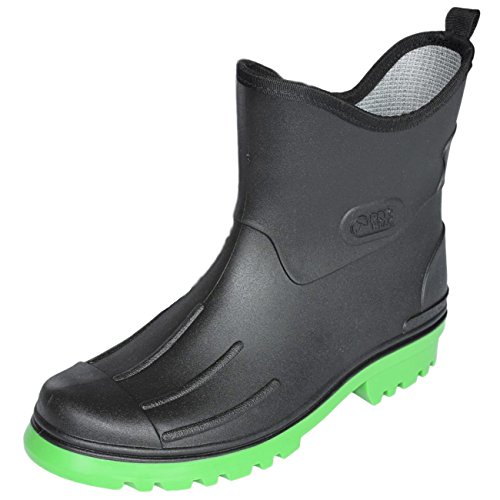 Bockstiegel Herren Jungen Gummistiefeletten Peter aus Polyvinylchorid (PVC), Farbe:schwarz/hellgrün, Größe:43 EU von Bockstiegel