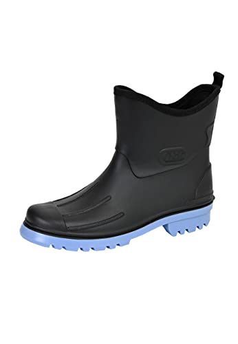 Bockstiegel Herren Jungen Gummistiefeletten Peter aus Polyvinylchorid (PVC), Farbe:schwarz/hellblau, Größe:42 EU von Bockstiegel