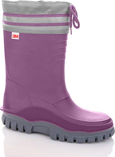 Bockstiegel Kinder Gummistiefel Arktis mit Warmfutter, Farbe:lila, Größe:32-33 von Bockstiegel