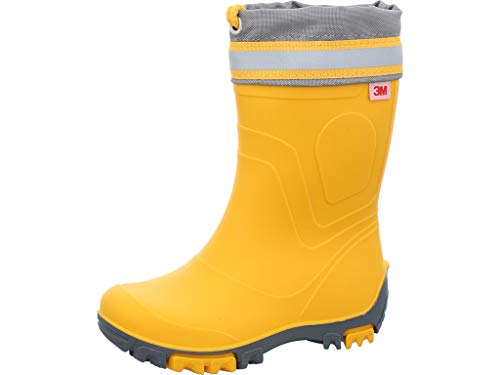 Bockstiegel Mädchen Gummistiefel Bente-für Kinder Regenstiefel, Farbe: Gelb/Dunkelgrau, Größe: 36, Bente gelb/dk-grau von Bockstiegel