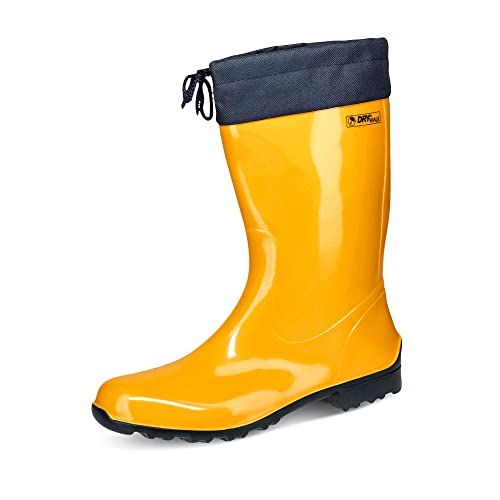 Bockstiegel Sara Gummistiefel in Übergrößen Gelb 10274_6 gelb/dk-blau große Unisexschuhe, Größe:38 von Bockstiegel