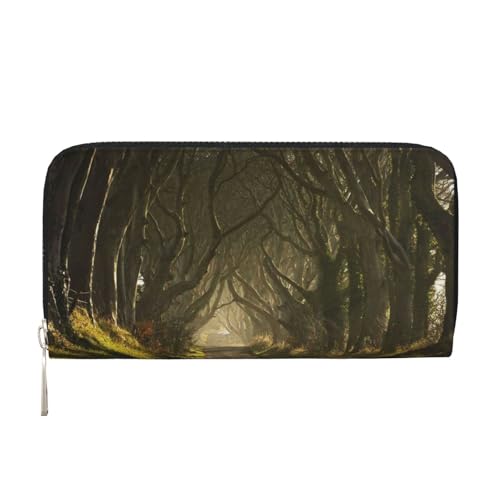 Bocvgbbrd Dark Path Herren Leder Geldbörsen Herren Geldbörsen Herren Geldbörsen UK Kartenhalter Dokumentengeldbörsen Damengeldbörsen Ledergeldbörsen Portemonnaie, Schwarz , Einheitsgröße, Modern von Bocvgbbrd