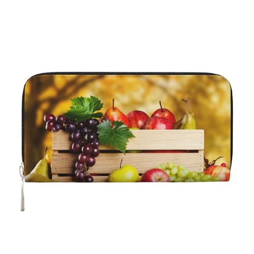 Bocvgbbrd Fall Red Leaves and Fruits Herren Ledergeldbörsen Herren Geldbörsen Herren Geldbörsen UK Kartenhalter Dokumentenbörsen Damengeldbörsen Ledergeldbörsen Portemonnaie, Schwarz , Einheitsgröße, von Bocvgbbrd