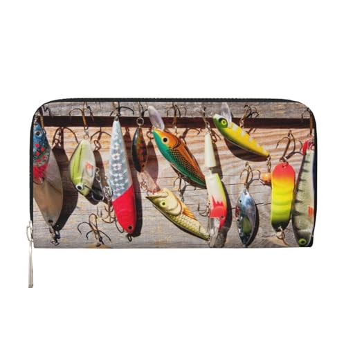 Bocvgbbrd Fishing Lure Herren Leder Geldbörsen Herren Geldbörsen Herren Geldbörsen UK Kartenhalter Dokumentengeldbörsen Damengeldbörsen Ledergeldbörsen Geldbörse, Schwarz , Einheitsgröße, Modern von Bocvgbbrd