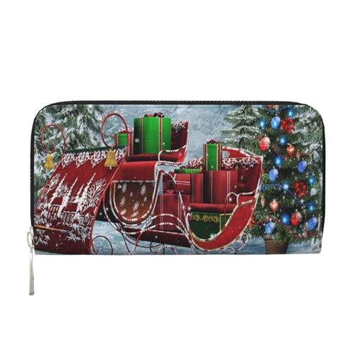 Bocvgbbrd Frohe Weihnachten Weihnachtsmann Geschenk Herren Leder Geldbörsen Herren Geldbörsen Herren Geldbörsen UK Kartenhalter Dokumentengeldbörsen Damengeldbörsen Ledergeldbörsen Geldbörse, Schwarz von Bocvgbbrd