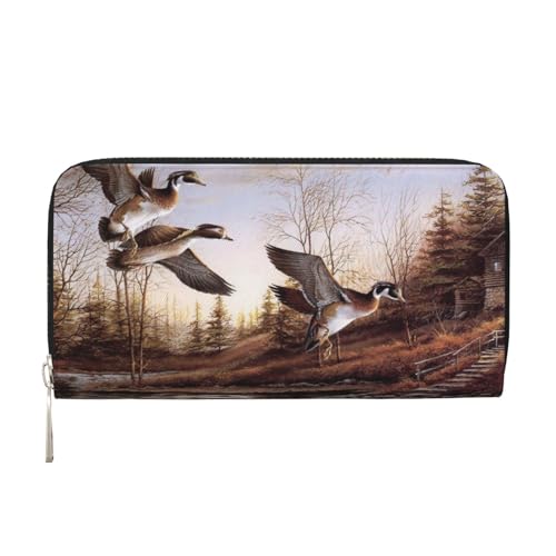 Bocvgbbrd Mallard Ducks Herren Leder Geldbörsen Herren Geldbörsen Herren Geldbörsen UK Kartenhalter Dokumentengeldbörsen Damengeldbörsen Ledergeldbörsen Portemonnaie, Schwarz , Einheitsgröße, Modern von Bocvgbbrd