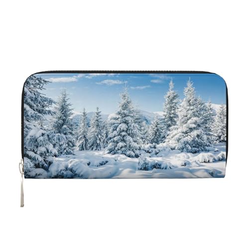 Bocvgbbrd Schneebedeckte Winterbäume Herren Ledergeldbörsen Herren Geldbörsen Herren Geldbörsen Herren Geldbörsen UK Kartenhalter Dokumentengeldbörsen Damengeldbörsen Ledergeldbörsen Portemonnaie, von Bocvgbbrd