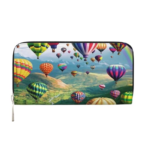 Bocvgbbrd Schöne Heißluftballon Herren Leder Geldbörsen Herren Geldbörsen Herren Geldbörsen UK Kartenhalter Dokumentenbörsen Damengeldbörsen Ledergeldbörsen Portemonnaie, Schwarz , Einheitsgröße, von Bocvgbbrd