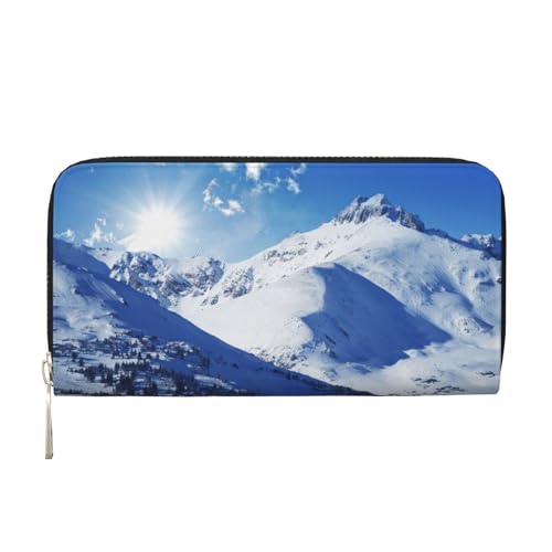 Bocvgbbrd Snow Mountain Herren Leder Geldbörsen Herren Geldbörsen Herren Geldbörsen UK Kartenhalter Dokumentengeldbörsen Damengeldbörsen Ledergeldbörsen Portemonnaie, Schwarz , Einheitsgröße, Modern von Bocvgbbrd