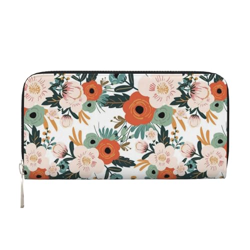 Bocvgbbrd Spring Flower Herren Leder Geldbörsen Herren Geldbörsen Herren Geldbörsen UK Kartenhalter Dokumentengeldbörsen Damengeldbörsen Ledergeldbörsen Portemonnaie, Schwarz , Einheitsgröße, Modern von Bocvgbbrd